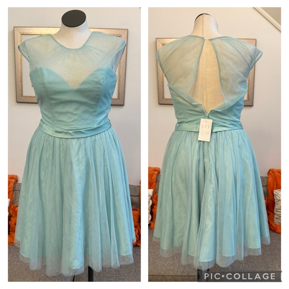 ❣️🆕Allure Bridals Tea Length Bridesmaid Dress 1468 Waterfall❣️